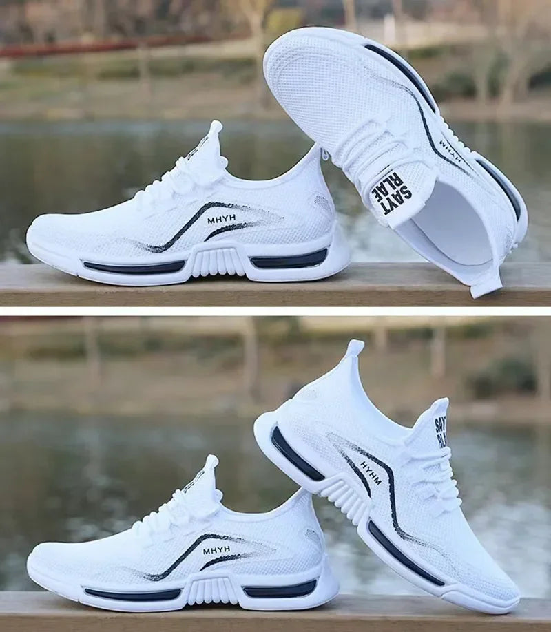 Men Shoes Slip-On Fashion Sneakers Male Sport Running Shoes Breathable Gym Training Walking Tennis Shoes Non-Slip Workout Flats