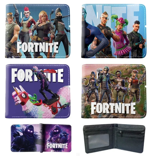 Fortnites Wallets for Kids Anime Fortress Night Wallet Cartoon Card Holder Bag Leather Short Purse Fashion Fold Purses Boys Gift