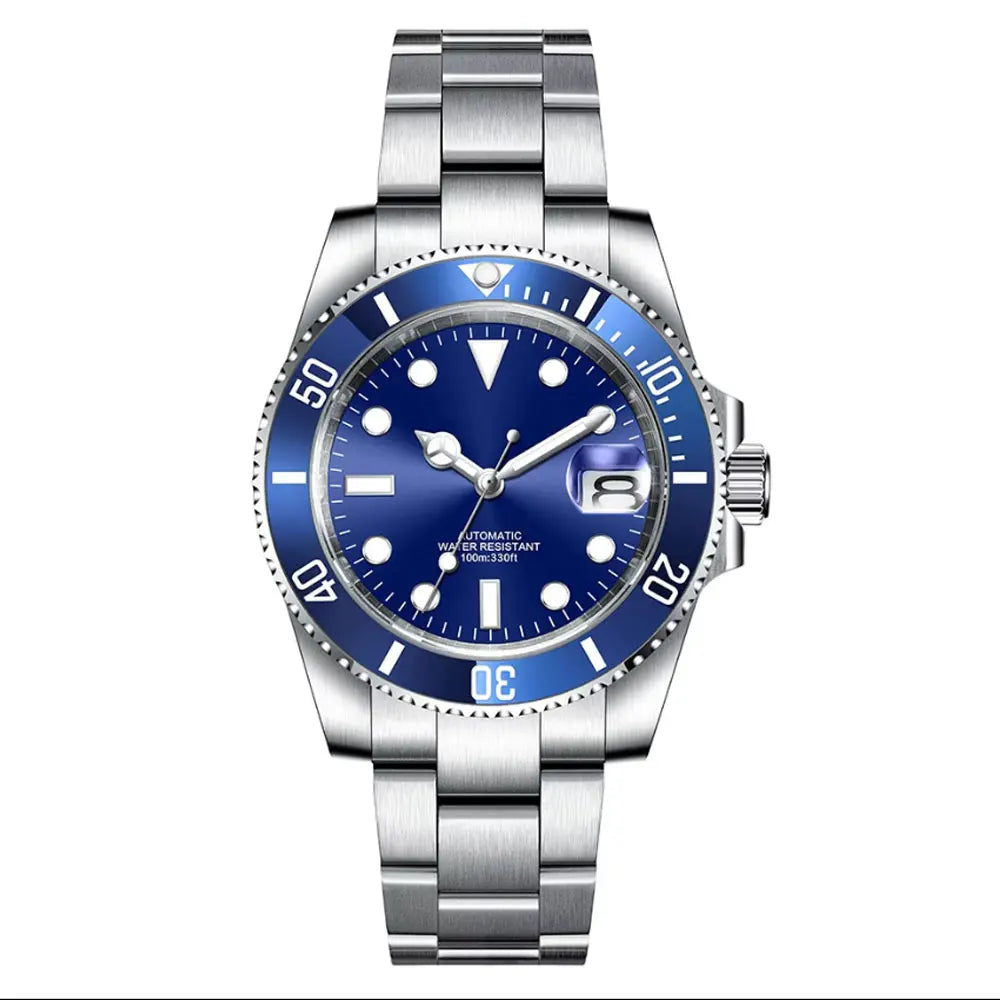 DIY Custom Automatic Watch Logo for Men High Quality NH35 Diving Mechanical Watches Sapphire Waterproof Ceramic Bezel 120 Click
