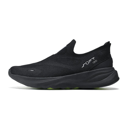 Pánske nazúvacie voľnočasové vychádzkové topánky Li-Ning SOFT GO 2 KNIT – tlmené, pohodlné a stabilné sieťované športové tenisky LiNing na beh a každodenné nosenie AGLV017