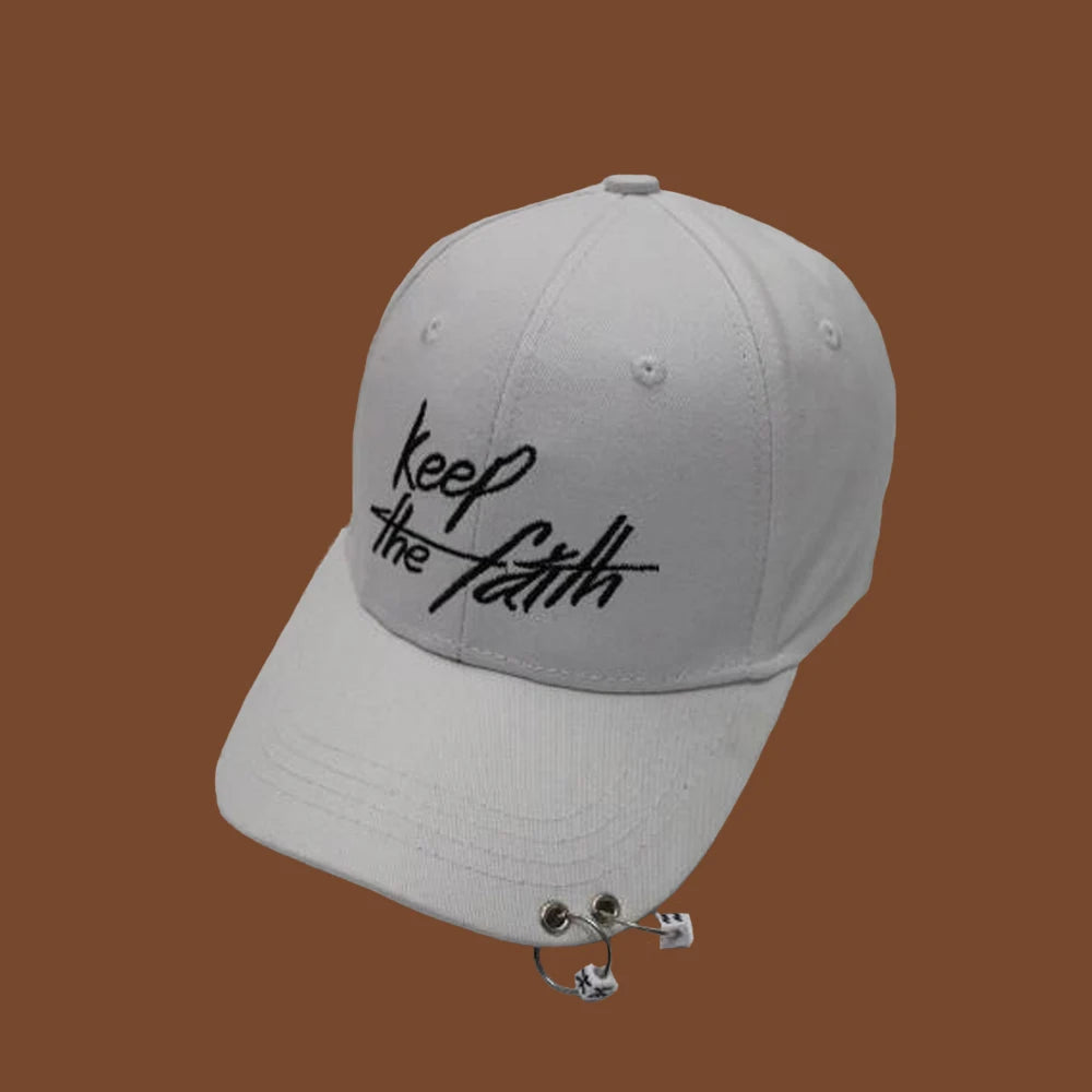 Kvinder Mænd Hip Hop K-pop Snapback-baseballkasket Ensfarvet med ring Sport Dans Rejse Elsker Far-kasket Kasketter Streetwear Justerbar