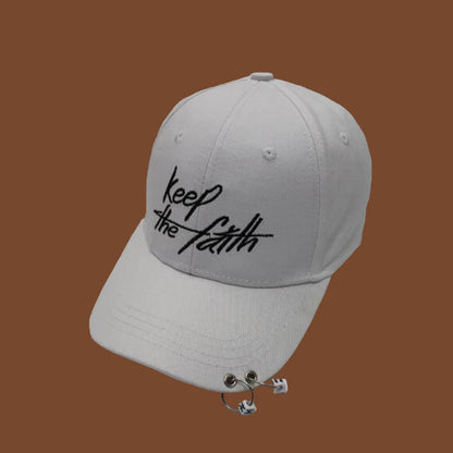 Kvinder Mænd Hip Hop K-pop Snapback-baseballkasket Ensfarvet med ring Sport Dans Rejse Elsker Far-kasket Kasketter Streetwear Justerbar