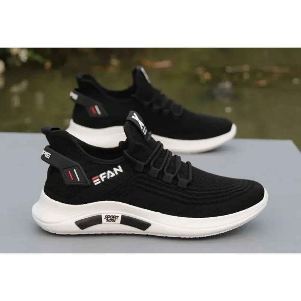 Chaussures d'été en maille respirante pour hommes, chaussures de papa, chaussures de sport et de loisirs pour hommes, chaussures blanches tissées antidérapantes et Anti-odeur pour hommes