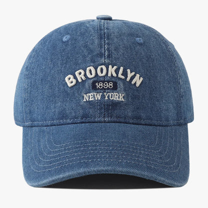 Gorra de visera de denim vintage, gorra de béisbol de moda de estilo vaquero, gorra unisex con letras bordadas, gorras snapback de hip hop, gorra molona