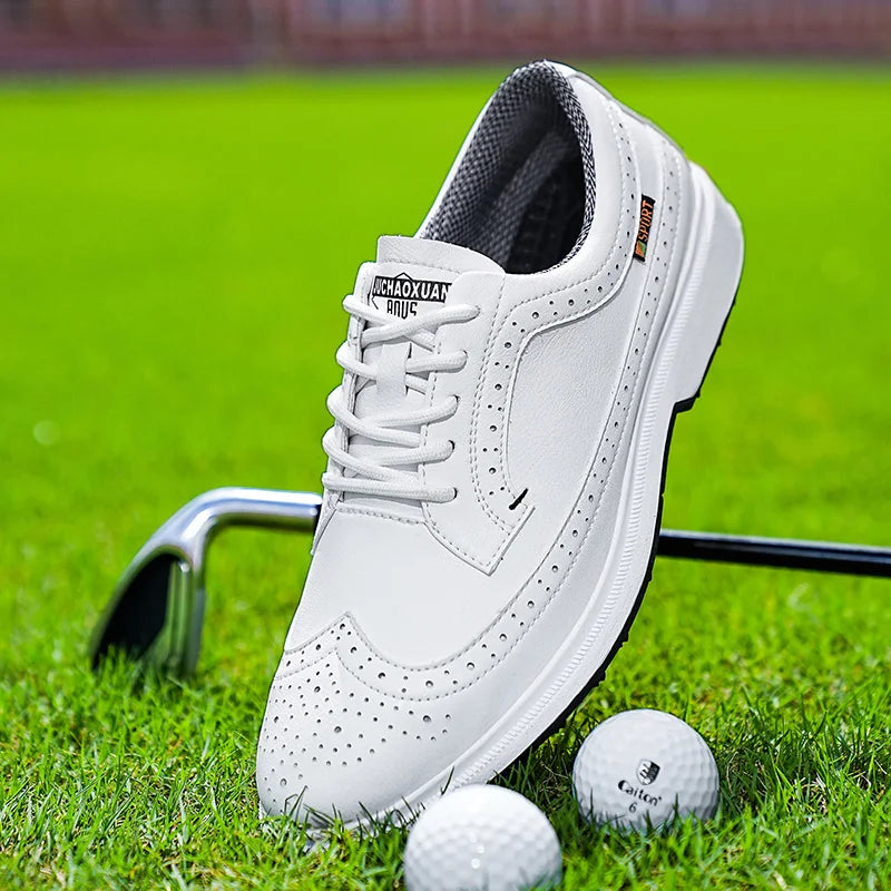 Profesionální pánské golfové boty z vysoce kvalitní kůže, prodyšná sportovní obuv na golfové soutěže a trénink, boty ve větších velikostech 39-47#
