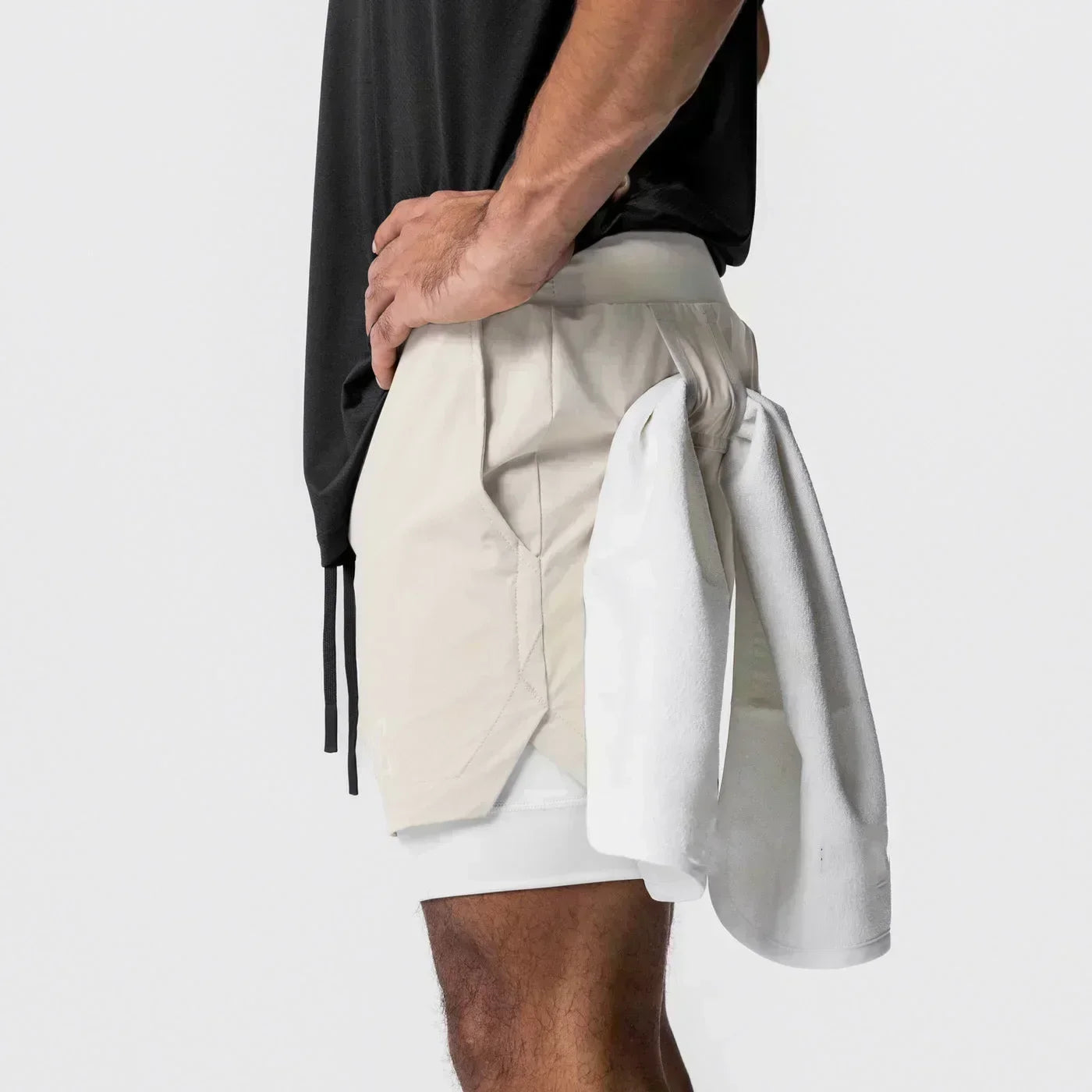 Pantaloncini da palestra da uomo Anime Demon Slayer ad asciugatura rapida, pantaloncini doppio strato 2 in 1, sportswear Y2K estate 2026, streetwear traspirante
