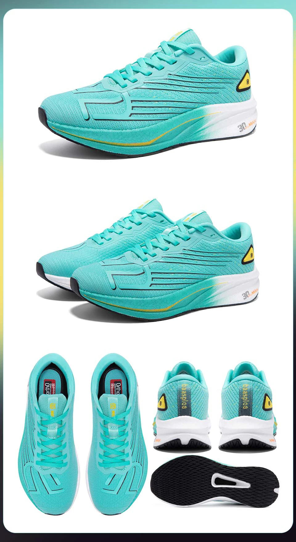 Baasploa Scarpe da running professionali da uomo, leggere e traspiranti, scarpe sportive da jogging da donna con piastra in carbonio, sneakers antiscivolo