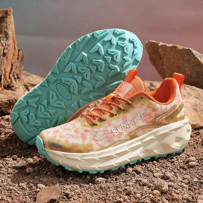 Unisex Running Shoes Mesh Breathable Anti-Slip Lightweight Casual Sports Sneakers Grip Comfortable Outdoor Trainer Footwear