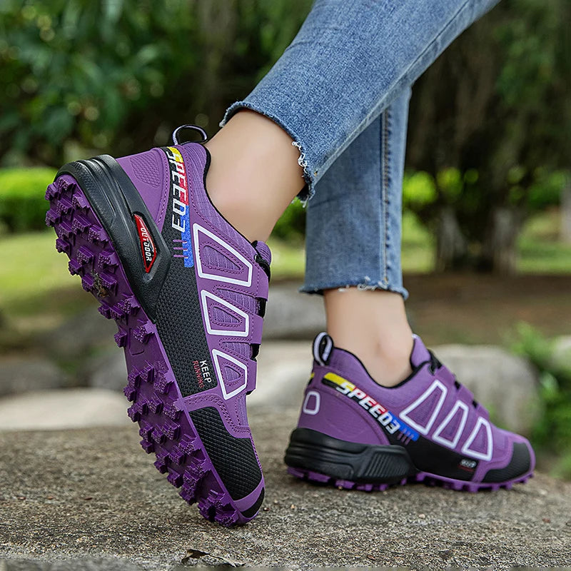 Scarpe da trekking da donna per attività outdoor, scarpe sportive da escursionismo, scarpe tattiche da caccia antiscivolo, scarpe da arrampicata traspiranti con lacci, ciclismo