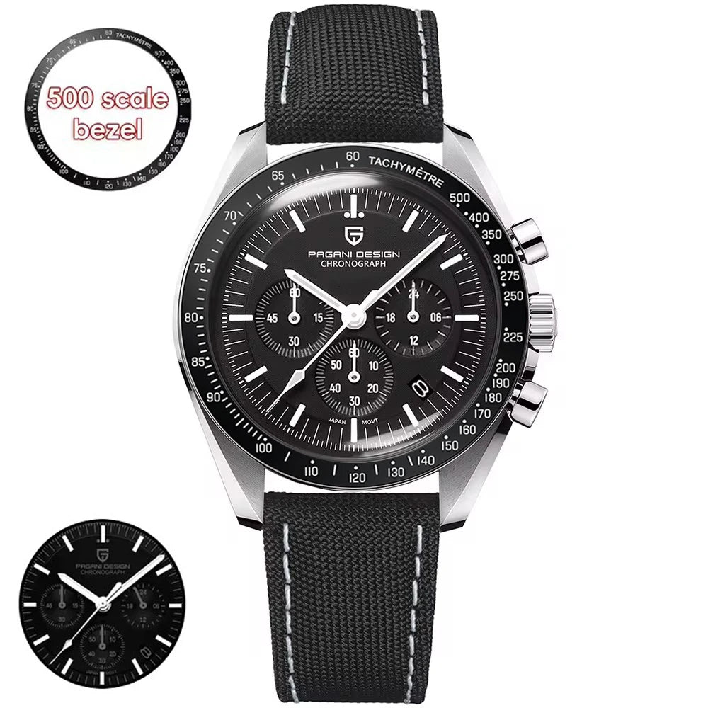 PAGANI DESIGN 2026 New Moon Watch For Men Quartz Multifunction Chronograph Sports Mens Watches Top Brand Luxury Sapphire Mirror