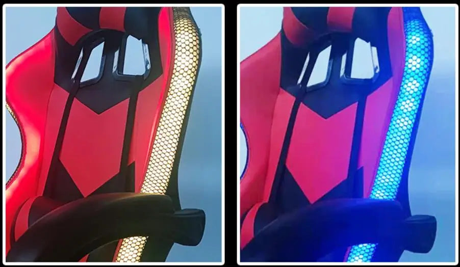 Factory Wholesale Leather LED Light RGB Gaming Chair Racing Office Massage Gamer Chair Adjustable Swivel Gas Lift