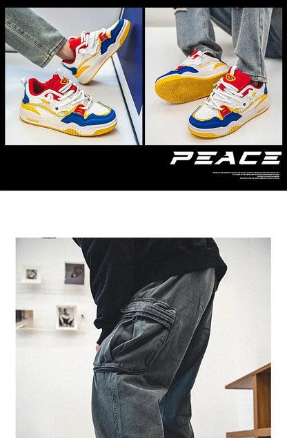 New Mesh Men's Casual Sneakers Comfortable Male Running Shoes for Men Lace-up Platform Skateboard Shoes Student Sports Sneakers