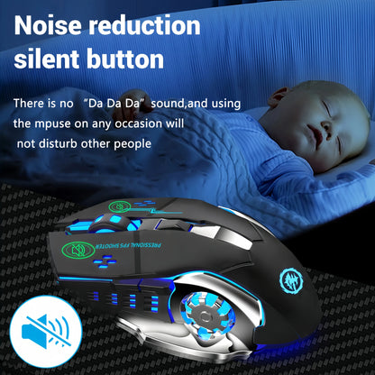 KEBIDUMEI Dual-Mode Bluetooth 5.2 Mouse 2.4G Wireless Mouse RGB Gaming Mouse Rechargeable Silent Mouse 3600 DPI  Mice for Laptop