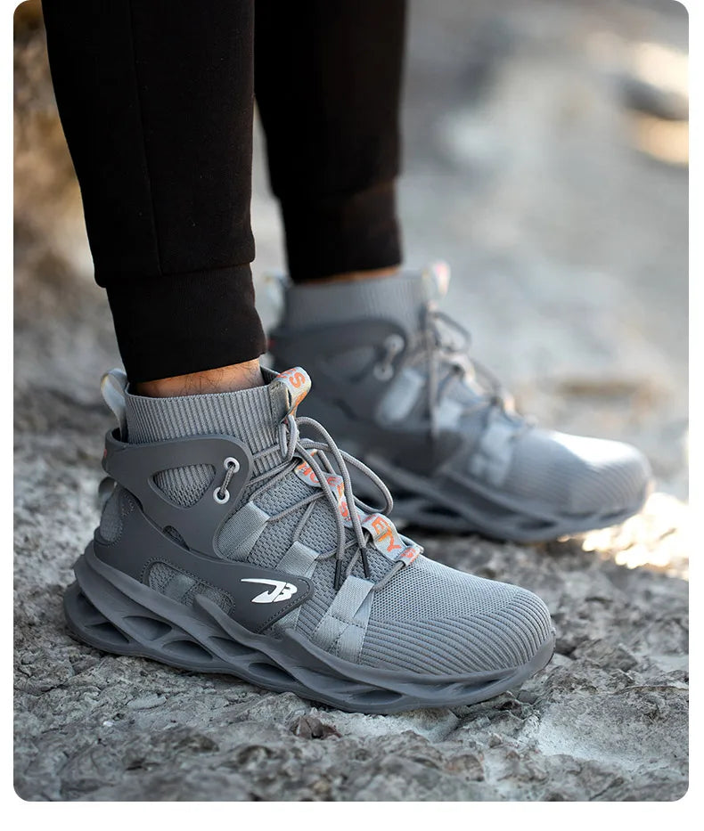 Chaussures de sécurité à boucle indécontractée pour hommes, bottes de travail pour hommes, chaussures Parker en acier, baskets de travail anti-crevaison, chaussures de travail pour adultes, 2026