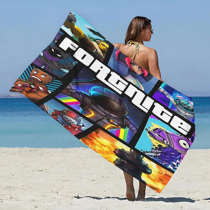 Neues Hot Game F-FortniteS Strandtuch aus Mikrofaser, sandfrei, schnelltrocknend, weich, sandabweisend, Poolhandtuch, Geschenk für Frauen, Reisen, Fitnessstudio, Dusche