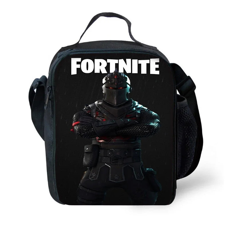 F-FortniteS isolierte Kindertasche mit großem Fassungsvermögen für Jungen, angesagtes Spiel, Mädchen, Schüler, Outdoor-Picknick, wiederverwendbare Thermo-Kühltasche für das Mittagessen