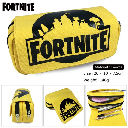 Fortnite Federmäppchen für Kinder – multifunktionale Schreibwarenbox, große Kapazität, doppellagige Schreibwarentasche