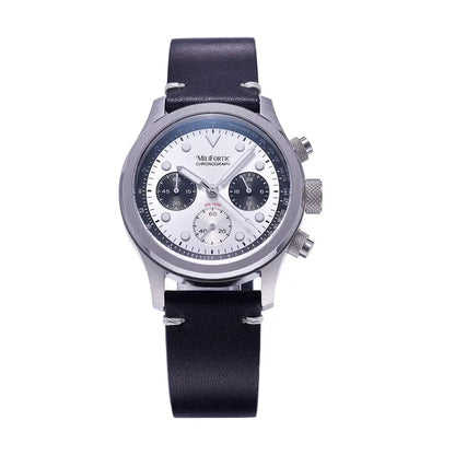 Milifortic 39MM Fashion Chronograph Watch Man R086 Retro C3Luminous Stainless Steel Waterproof 100M VK63 Quartz Watches For Man