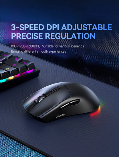 X3 Wireless Bluetooth Mouse 2.4G Dual-Mode Connection, DPI Adjustable,Lightweight Gaming Mouse,RGB Light,300mAh Battery Capacity
