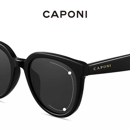 CAPONI Brand Design Solglasögon för kvinnor Mode Retro Flickor Solglasögon Koreansk stil Polariserade solglasögon UV-skydd BH31031