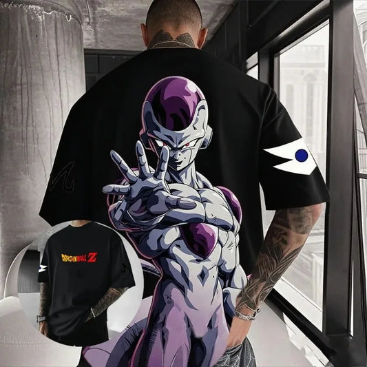2026 Summer Dragon Ball Frieza Anime Men's T Shirt Cotton Women Short Sleeve Graphic Streetwear Casual Tops Hip Hop Y2k Clothes