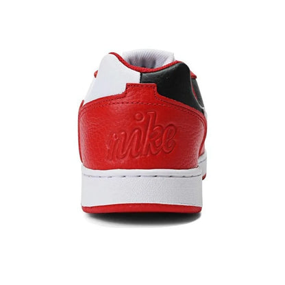 Nike EBERNON Synthetic Leather Low Premium Low Top, Board Shoes, Men's, White and Red AQ1774-101