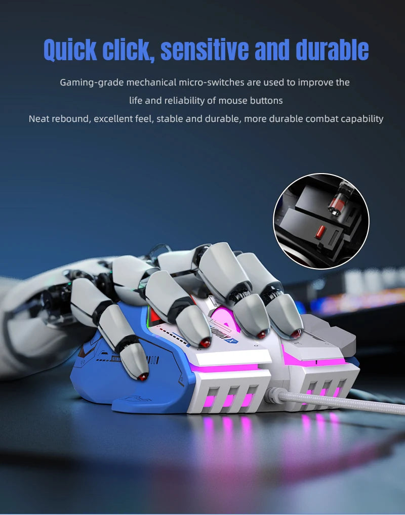 High-end Programmable Gaming Mouse Wired 12800dpi 12 keys RGB Game Mice for Windows IOS  Home Office Laptop PC