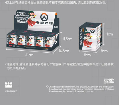 POP MART Genuína Overwatch Play Of The Game Series Blind Box — Figuras colecionáveis em PVC, ornamentos de secretária e modelos de brinquedo para fãs