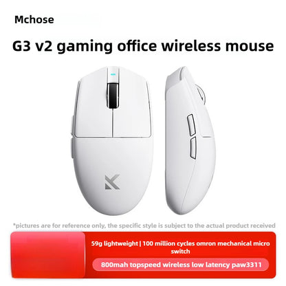 MCHOSE G3 V2 PRO Wireless Mouse Bluetooth Tri Mode Ergonomics Lightweight Laptop Office Gaming Computer Accessories