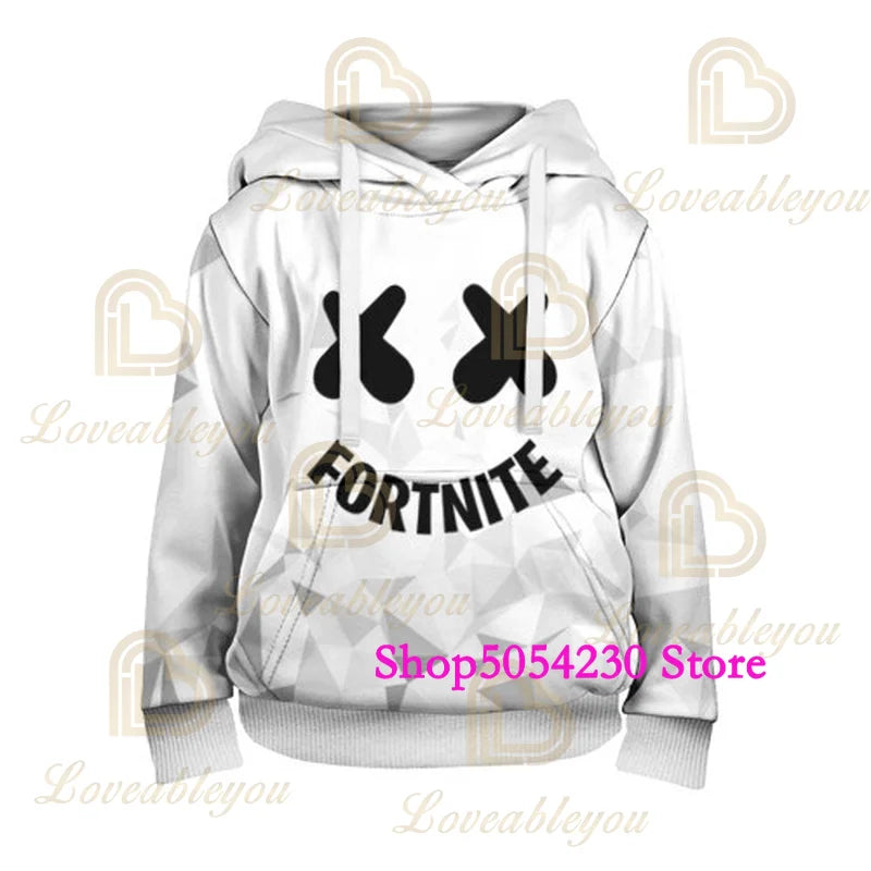 3D-gedruckter Llama Fortnite Hoodie Battle Royale Cartoon-Sweatshirt für Herren und Damen, Game-Hero-Kapuzenpullover für Teenager