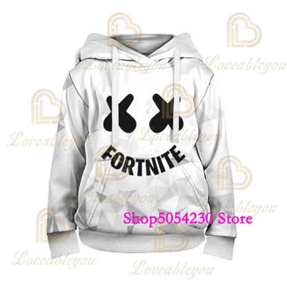3D-gedruckter Llama Fortnite Hoodie Battle Royale Cartoon-Sweatshirt für Herren und Damen, Game-Hero-Kapuzenpullover für Teenager