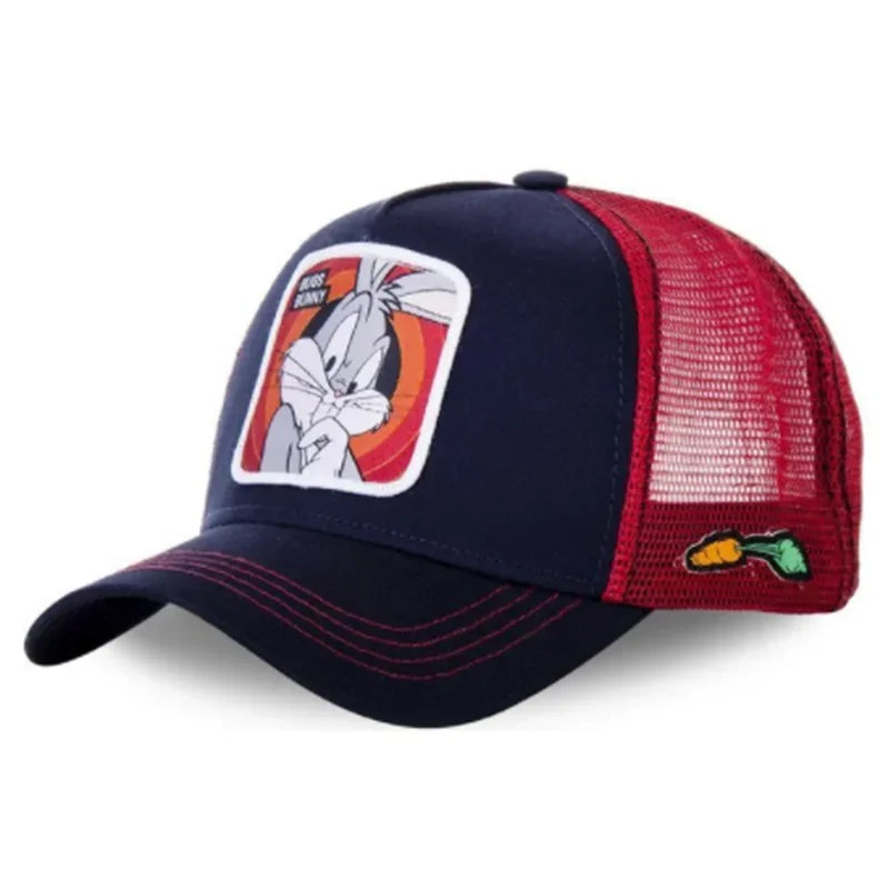 Casquette unisexe anime/dessin animé avec écusson brodé, casquette de baseball, casquette de camionneur, casquettes en maille, chapeau de soleil