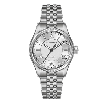 San Martin 39.5mm Men Pilot Watch YN55 Automatic Mechanical Aviation Watches Chinese Style Original Design SN0033 Field Reloj