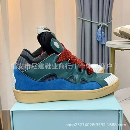 Comfortable High Heel Skate Shoes Thick-Soled Casual Sporty Dad Bag Shoes Vietnamese Cambodian New Style Knot-Tied Slip-On