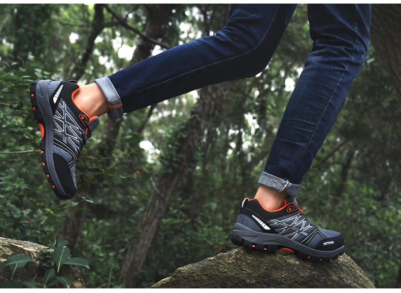 Scarpe da trekking da uomo Brand in mesh traspirante, scarpe da viaggio outdoor impermeabili per caccia e pesca, scarpe sportive da montagna, fuoristrada e riding