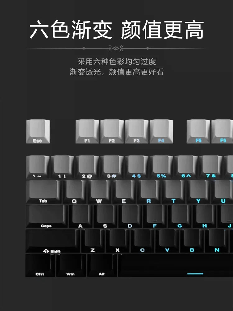 2025 Original Daylight Keycaps PTB Translucent, Side-engraved Oem 136 Keys, Customized To Fit 60/84/98/108 Mechanical Keyboards.