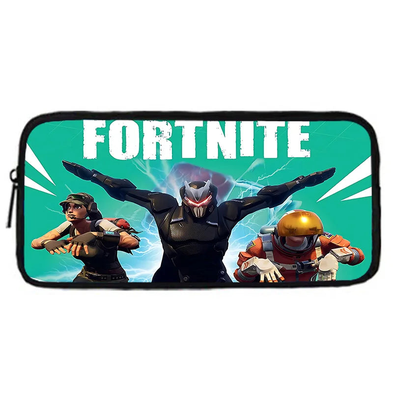 Mochila escolar infantil con bolso de hombro y estuches para lápices, bolsas escolares con diseño de juego popular F-FortniteS para niños y niñas, el mejor regalo