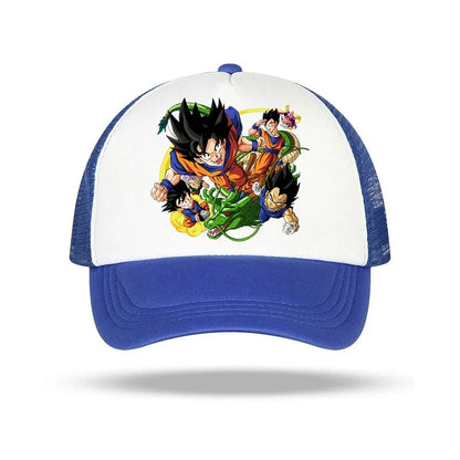 Cappellino con visiera Dragon Ball per ragazzo con stampa anime di Goku - Cappellini per bambini e adulti - Cappellini estivi traspiranti - Cappellini alla moda in stile cartone animato - Abbinabili ai costumi - Di tendenza