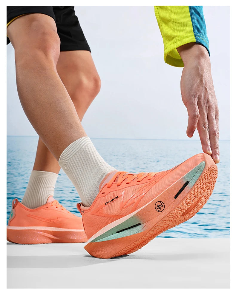 Running Shoes Carbon Board Specialty Marathon Men Sports Breathable Lightweight Women's Comfortable Nonskid Chunta Sneakers