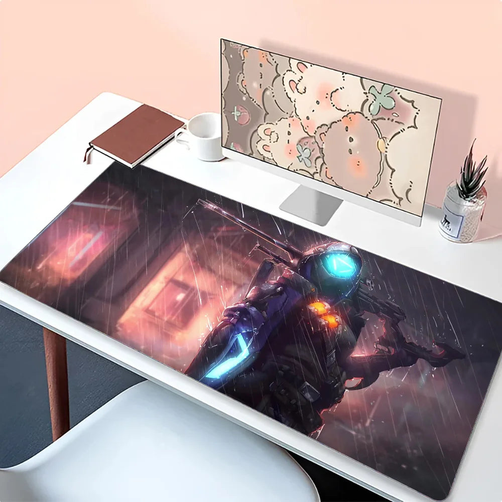 Tappetino mouse Ana Shrike Overwatch, tappetino da scrivania con imbottitura, accessori gaming Prime Gaming, tappetino XXL per tastiera