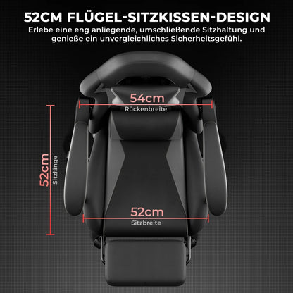 Gaming Chair Ergonomic Gaming Chair with Waist Cushion and Headrest, Office Chair Height Adjustable, Chair for Adult Girls Boy