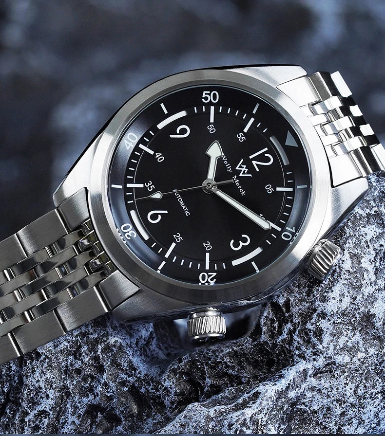 WM Watch Automatic Mechanical Watches Water Resistant Classic Casual Business Man Watch Welly Merck WM089M