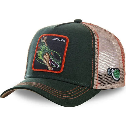 Dragon Ball Z-stilarter Anime Son Goku Bomuld Ny baseballkasket til mænd og kvinder Hip Hop Far Justerbar mesh-kasket Trucker-kasket