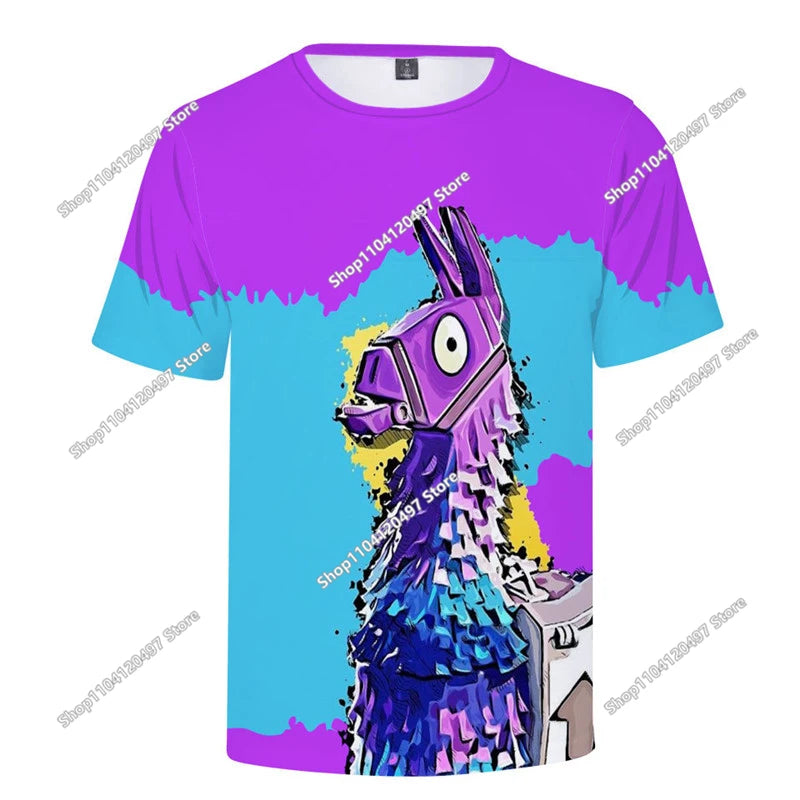 Kinder-Sommer-T-Shirt Battle Royale Fortnite Hero Victory 3D-T-Shirt – Shirts für Jungen, Mädchen und Babys