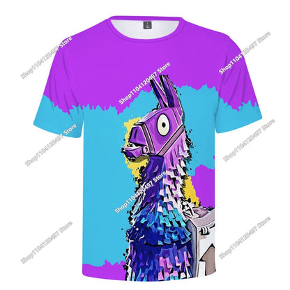 Kinder-Sommer-T-Shirt Battle Royale Fortnite Hero Victory 3D-T-Shirt – Shirts für Jungen, Mädchen und Babys