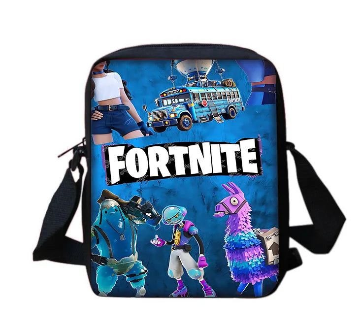 Beliebter FortniteS Schulrucksack für Kinder mit Umhängetasche und Federtaschen – Schultaschen für Jungen und Mädchen, ideales Geschenk