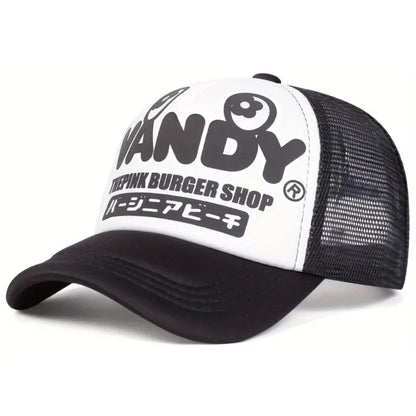 2025 Simple New Net Cap VANDY Japanese Printed Fashion Street Hip Hop Hat Outdoor Leisure Daily Sunshade Hat Unisex Baseball Hat