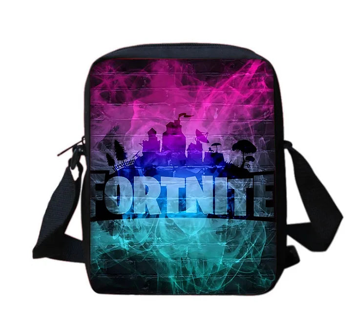 Beliebter FortniteS Schulrucksack für Kinder mit Umhängetasche und Federtaschen – Schultaschen für Jungen und Mädchen, ideales Geschenk