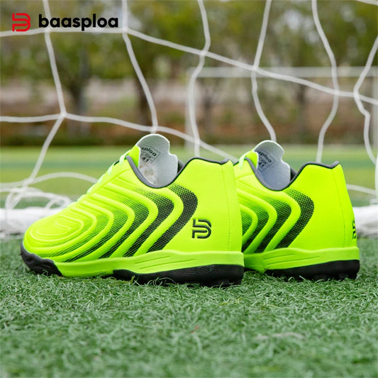 Baasploa Men's Football Shoes New Arrival Comfort Lightweight Turf Training Soccer Shoes Professional Male Soft Sneakers Non-Slip