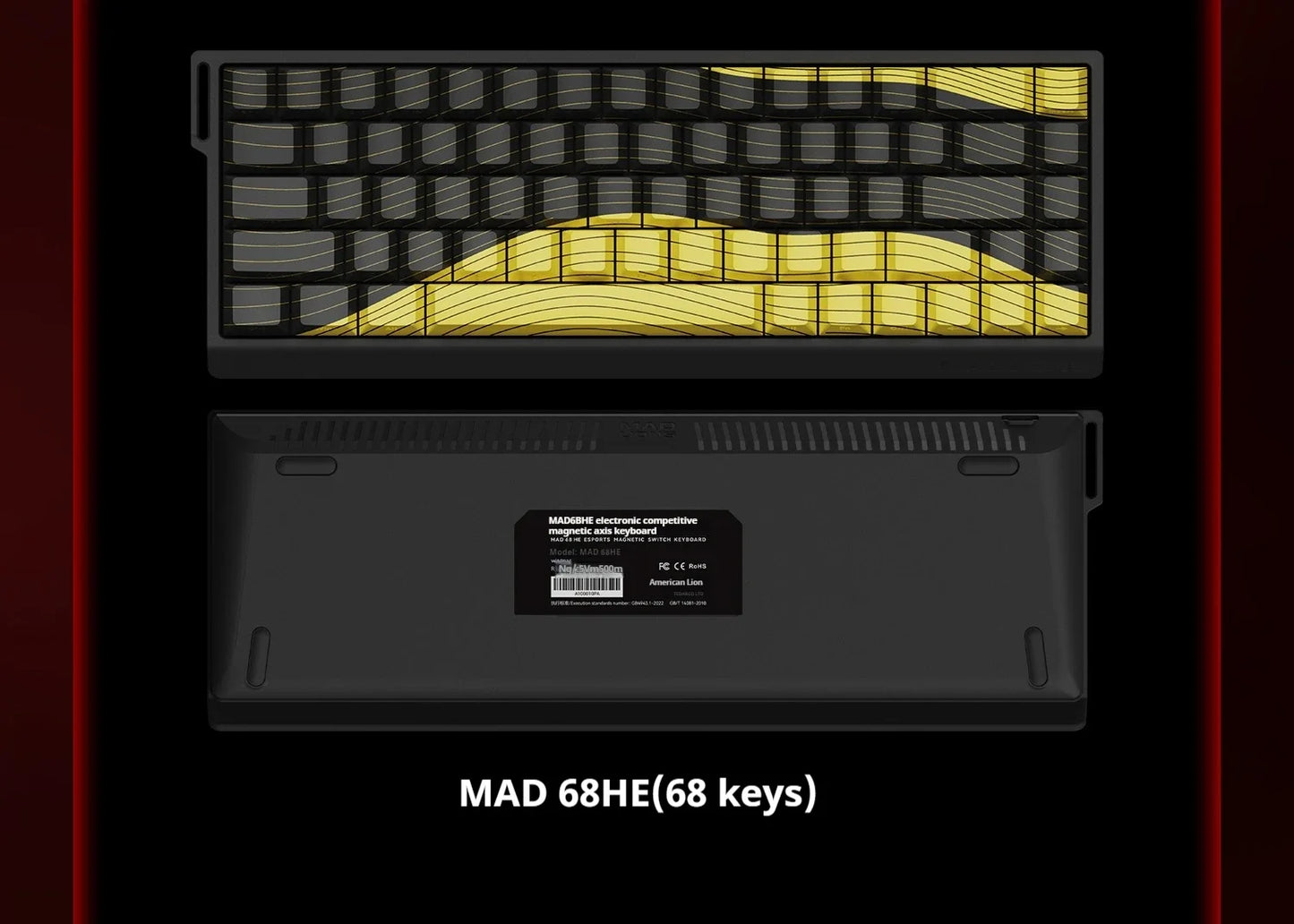 FGG MAD60 Gaming-RGB-Tastatur mit magnetischen Schaltern, fürs Gaming, Full-Key-Hot-Swap, schnelle Reaktionszeit, individuell anpassbare Gaming-Tastatur für Einsteiger
